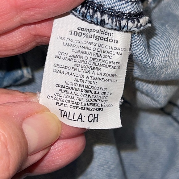 Blue Sixteen Women's Jacket M/L Blue 2 Tone Pockets Collared Long Sleeve Button - Picture 9 of 9